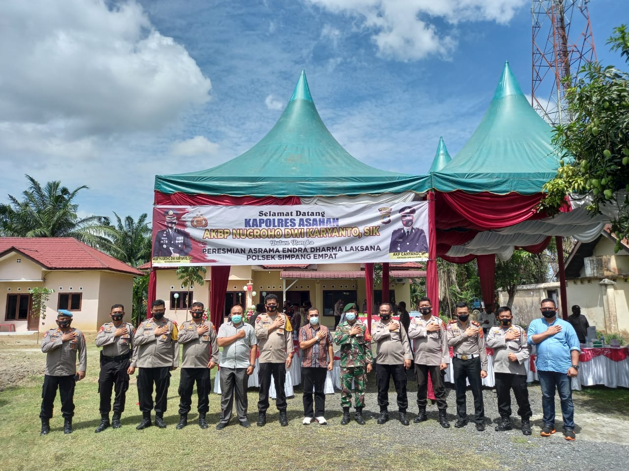 Gedung Bhayangkari Ranting dan Rumah Dinas Polsek Kota Kisaran Di Resmikan Kapolres Asahan