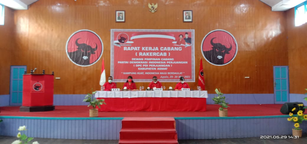 Rakercab DPC PDIP Asmat: Kampung Kuat Indonesia Maju Berdaulat