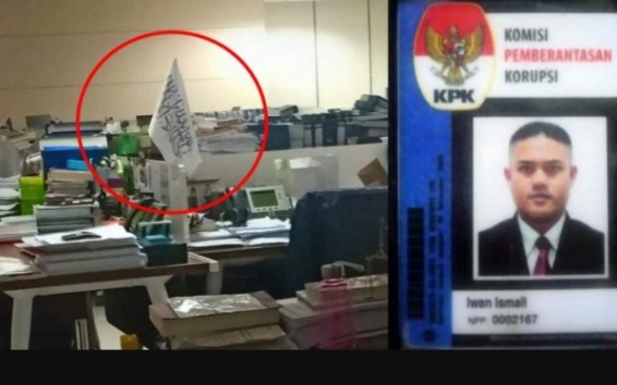 Viral Foto Bendera HTI di Meja Pegawai KPK, Satpam Ini Dipecat!