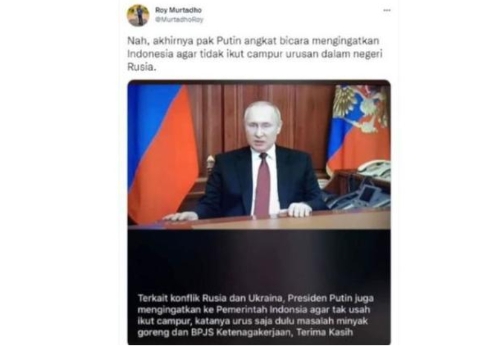 Putin Peringatkan Indonesia Untuk Tidak Ikut Campur Soal Konflik Rusia ...