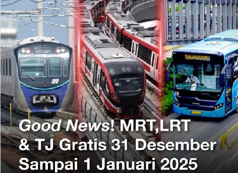 Kabar Gembira! Mulai Sekarang, Naik MRT, LRT, dan Transjakarta Gratis, Cek Jadwalnya!